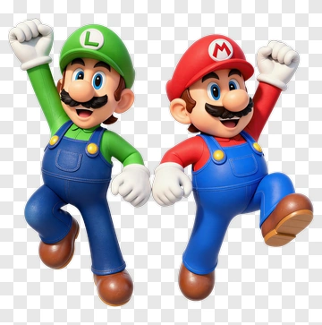 Mario And Luigi Celebrating Together PNG