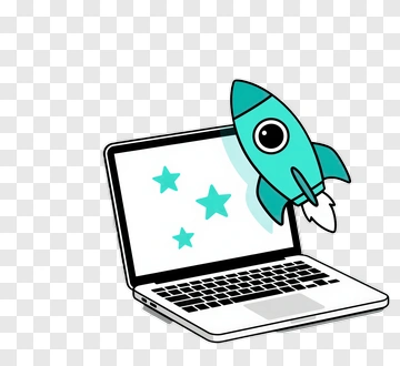 Rocket Launching From Laptop PNG