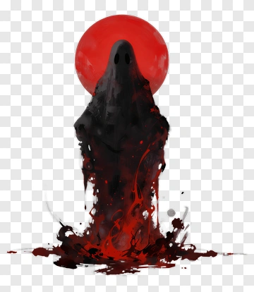 Ghost With Blood Splatter PNG