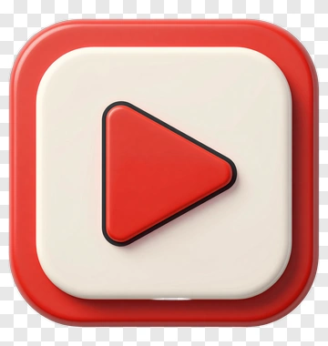 Red Play Button Icon PNG