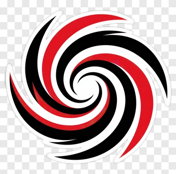 Red Black White Swirl PNG