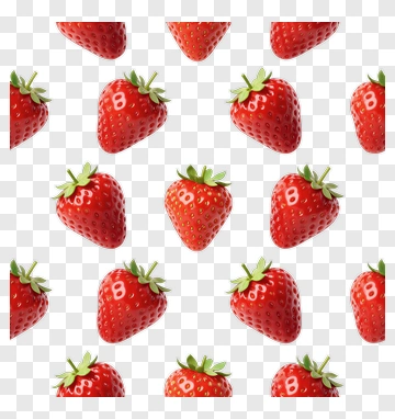 Red Strawberries With Green Stems PNG