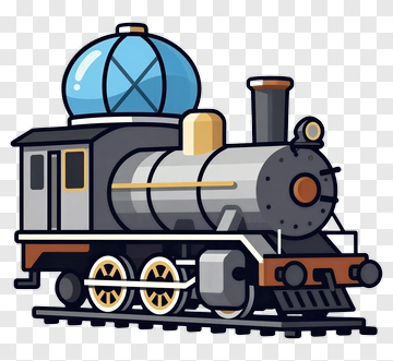 Steam Locomotive With Blue Dome PNG