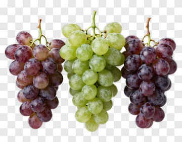 Cluster Of Purple And Green Grapes PNG