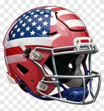 American Flag Football Helmet PNG
