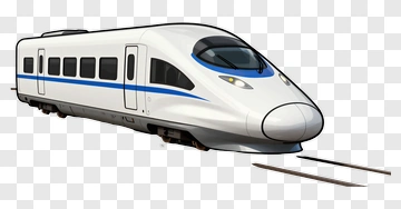 Modern Bullet Train Design PNG