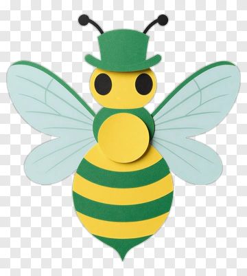 Bee In Top Hat PNG