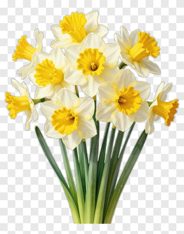 Daffodil Flower Bouquet PNG