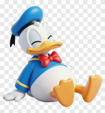 Donald Duck Sitting Relaxed PNG
