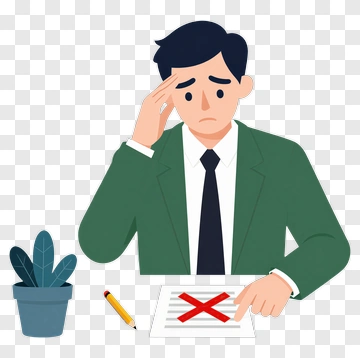 Frustrated Businessman At Desk PNG