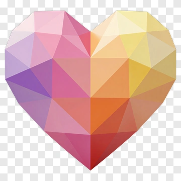 Polygons Heart PNG