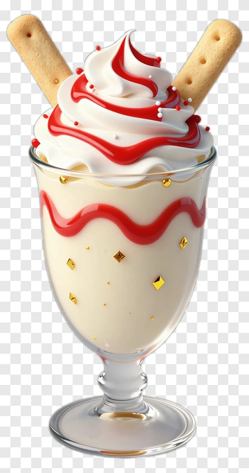 Red And Gold Ice Cream Dessert PNG
