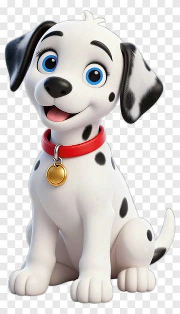 Dalmatian Puppy With Red Collar PNG