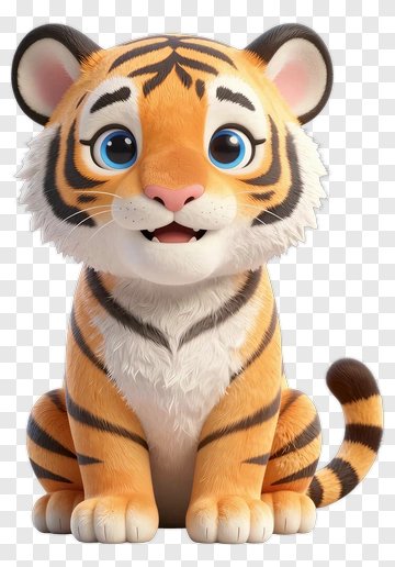 Cute Cartoon Tiger PNG