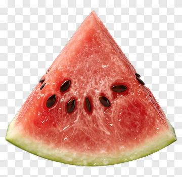 Watermelon Slice With Seeds PNG