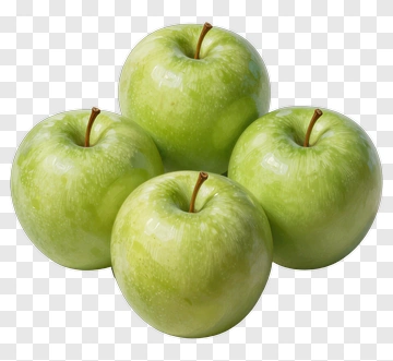 Four Green Apples PNG