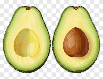 Sliced Avocado PNG