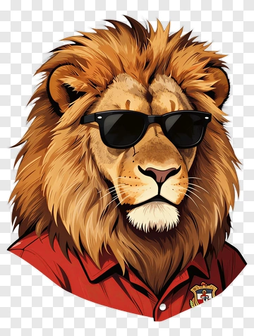 Lion In Sunglasses PNG