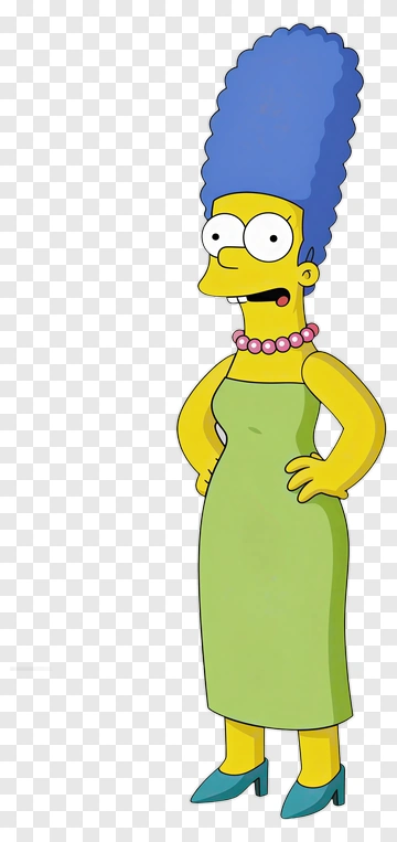 Marge Simpson In Green Dress PNG