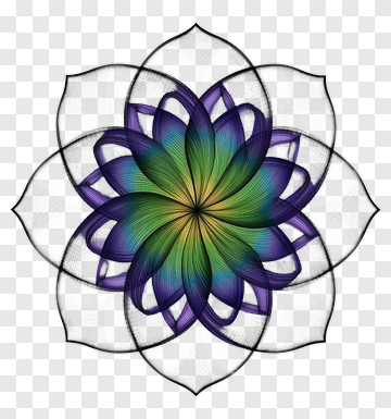 Colorful Mandala Flower Design PNG