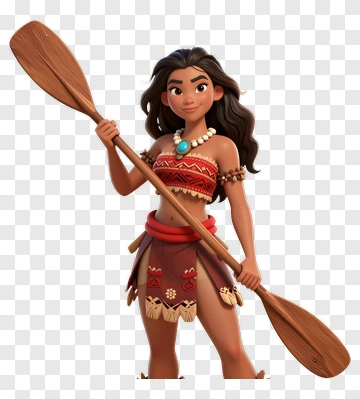 Moana With Paddle PNG