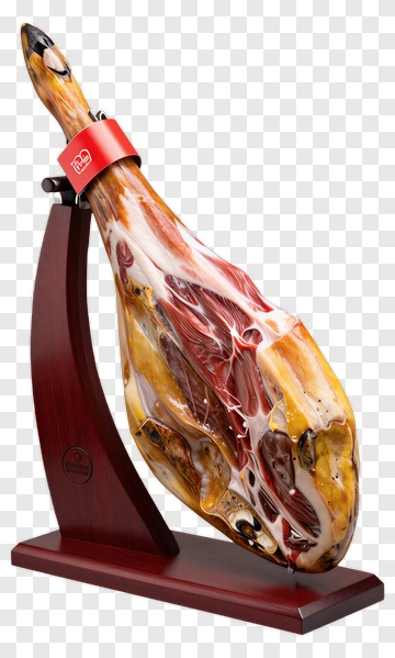Iberian Ham On Display Stand PNG