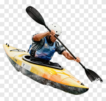 Kayaker Paddling In Water PNG