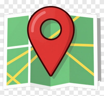 Red Map Pin On Green Map PNG
