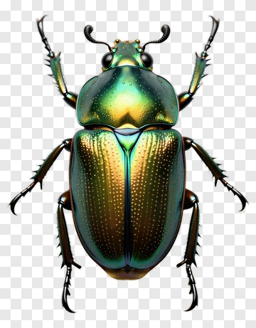 Shiny Green Beetle PNG