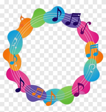 Colorful Musical Notes Ring PNG