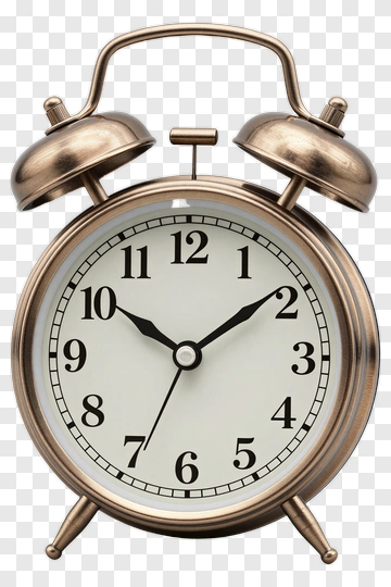 Vintage Alarm Clock PNG
