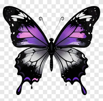 Purple And Pink Butterfly PNG