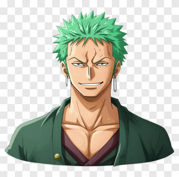 Roronoa Zoro Anime Character Portrait PNG