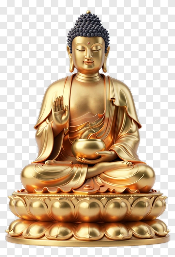 Golden Buddha In Meditation PNG