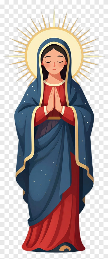 Virgin Mary In Prayer PNG