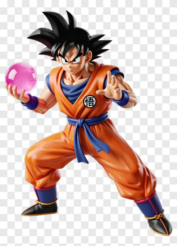Goku Holding A Pink Energy Ball PNG
