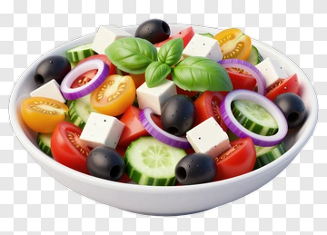 Fresh Vegetable Salad With Basil PNG