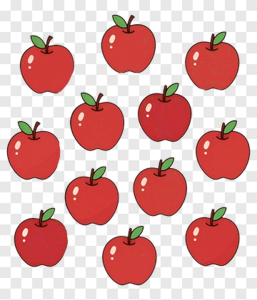 Red Apples With Green Leaves PNG