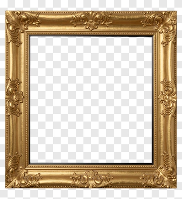 Gold Ornate Picture Frame PNG