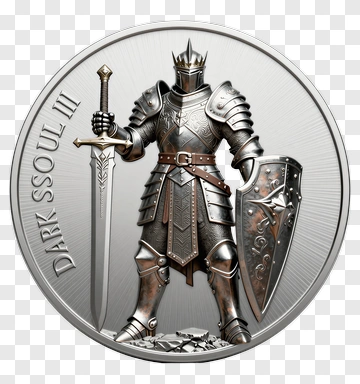 Knight In Armor Holding Sword And Shield PNG
