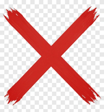 Red Cross Painted With Brushstrokes PNG