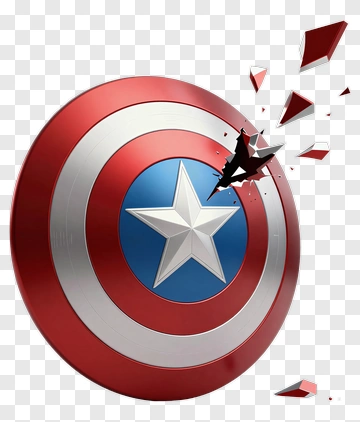 Captain America Shield With Crack PNG