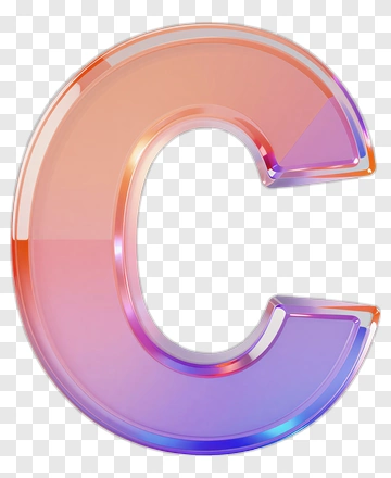 3D Letter C With Gradient PNG