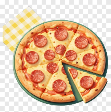 Sliced Pepperoni Pizza PNG