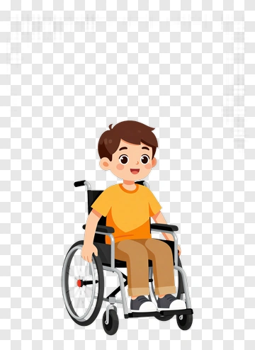 Happy Boy In Wheelchair PNG
