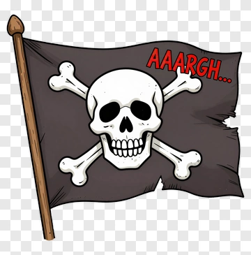 Pirate Flag With Skull And Crossbones PNG