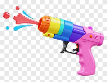 Colorful Water Gun PNG