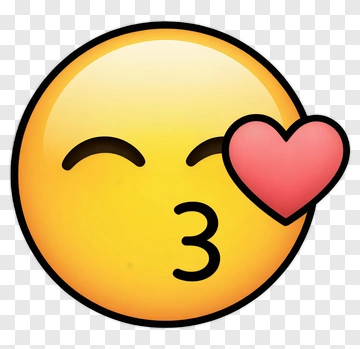 Kiss Emoji With Heart PNG