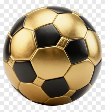 Golden Soccer Ball PNG