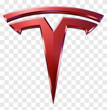 Tesla Logo In Red PNG